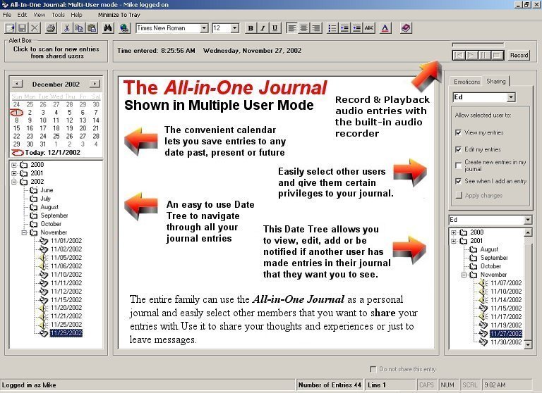 All-in-One Journal Screenshot